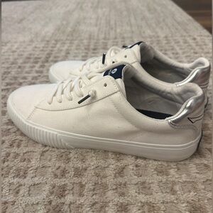 SPERRY white canvas sneakers size 8